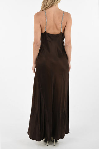 Silk Slip Dress with Jewel Details