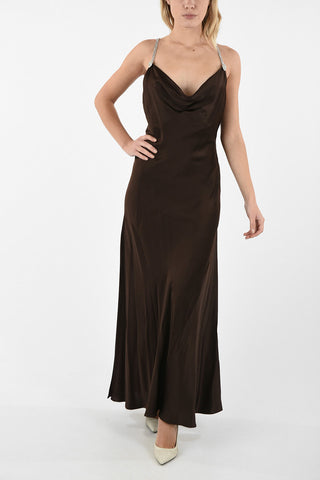 Silk Slip Dress with Jewel Details