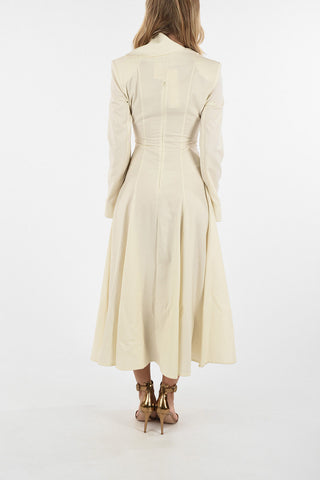 Asymmetrical Collar A-Line Dress