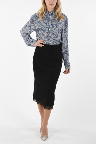 Longuette Skirt With Lace Detail