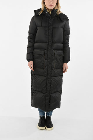 Hooded Down Jacket BLODWYN ERREseven-eights length