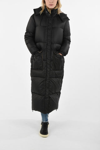 Hooded Down Jacket BLODWYN ERREseven-eights length