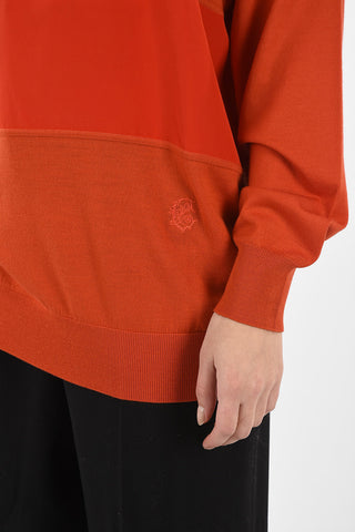 Wool Turtle-neck sweater With Embroidered Logo