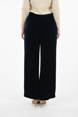 Chenille high-rise Palazzo Pants