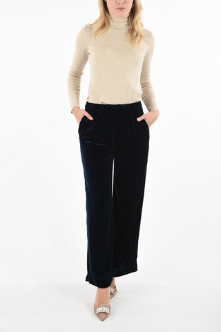 Chenille high-rise Palazzo Pants