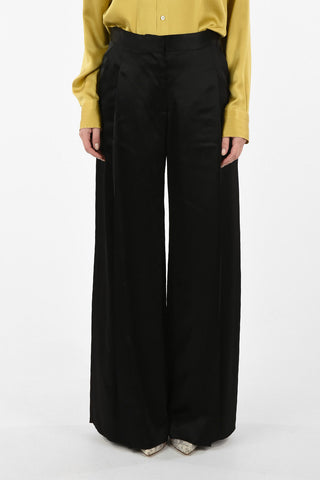 Single Pleat High Waist Palazzo Pants