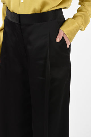 Single Pleat High Waist Palazzo Pants