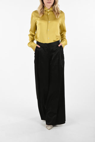 Single Pleat High Waist Palazzo Pants