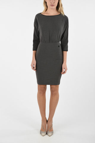 ARMANI JEANS Split-back Hem Bodycon Dress