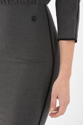 ARMANI JEANS Split-back Hem Bodycon Dress