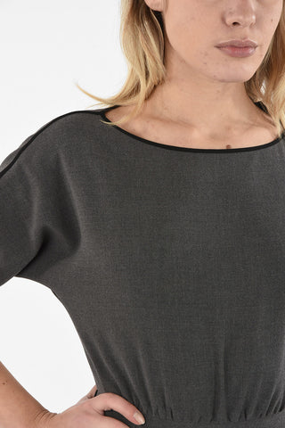 ARMANI JEANS Split-back Hem Bodycon Dress
