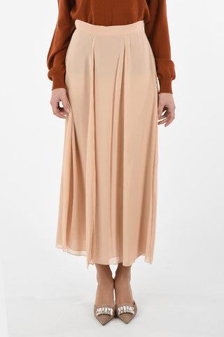 Gonna Drappeggiata MARGIE in Seta Con Sottoveste