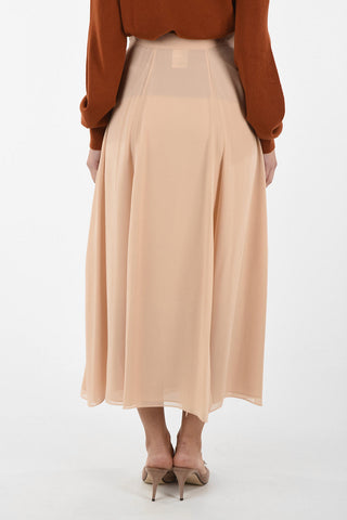 Gonna Drappeggiata MARGIE in Seta Con Sottoveste