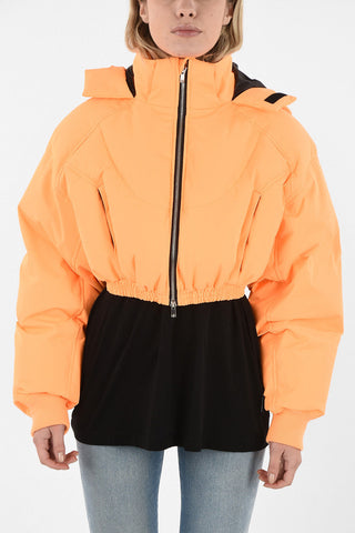Cropped Down Jacket with Hood