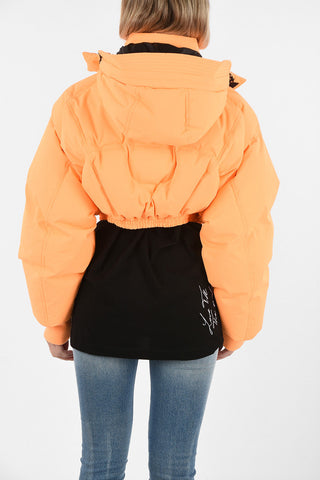 Cropped Down Jacket with Hood