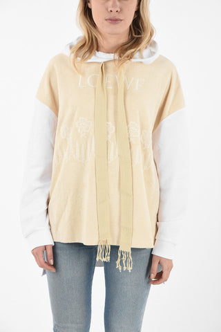 Asymmetric Hoodie With Embroidered Logo