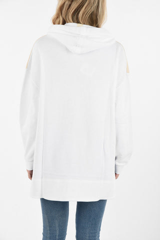 Asymmetric Hoodie With Embroidered Logo