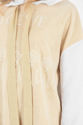 Asymmetric Hoodie With Embroidered Logo