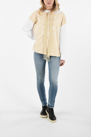 Asymmetric Hoodie With Embroidered Logo