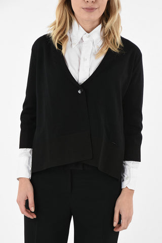 ARMANI JEANS V-Neck Cardigan with 3/4 Sleeve