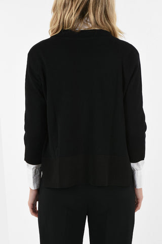 ARMANI JEANS V-Neck Cardigan with 3/4 Sleeve
