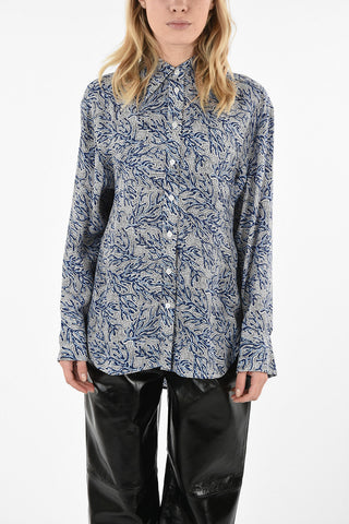 camicia Collo Italiano in seta stampata