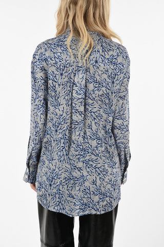 camicia Collo Italiano in seta stampata