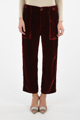 Pantaloni a Vita Alta in Ciniglia