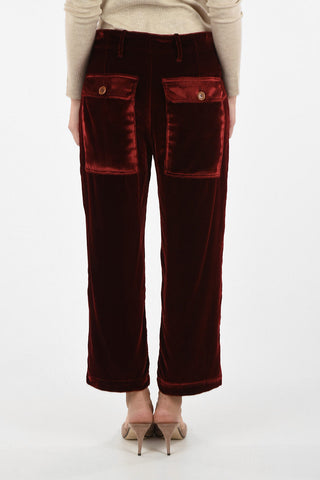 Pantaloni a Vita Alta in Ciniglia