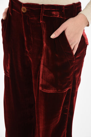 Chenille high-rise Pants