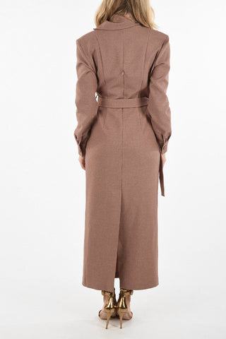 Asymmetrical Collar Midi Dress