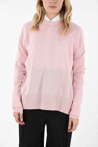 Asimmetrical Cashmere Crew-neck Sweater