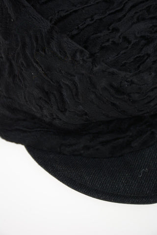 Leather Newsboy Hat