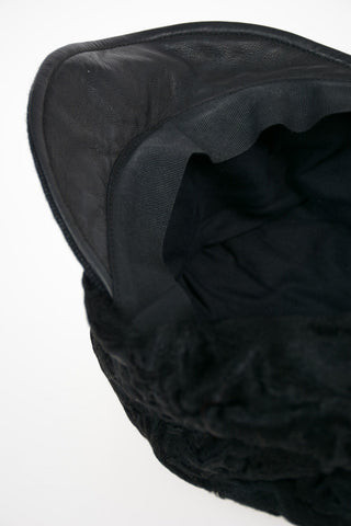 Leather Newsboy Hat