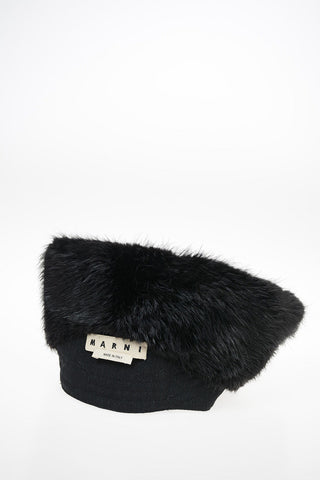 Beaver Fur Neck with Snap Button Closure