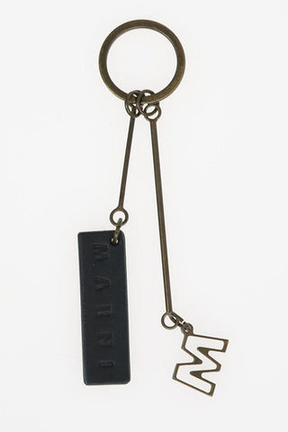 Monogram Pendant with Leather Deatil
