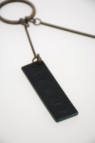 Monogram Pendant with Leather Deatil
