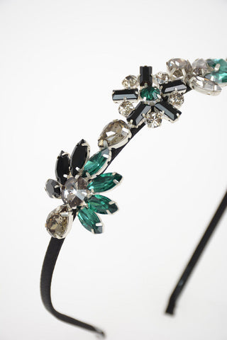 Hadband with Foral Jewel Applications