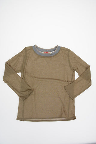 Maglia Girocollo in Cotone e Cashmere L/S