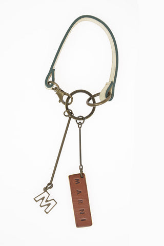Monogram Key Holder with Leather Detail
