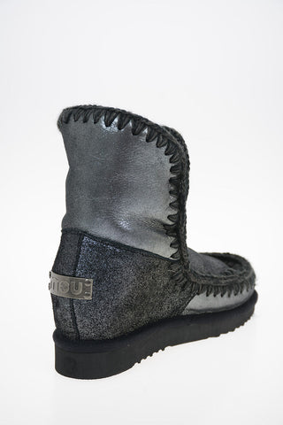 Shearling ESKIMO Pull On Booties with Inner Platform 8.5cm