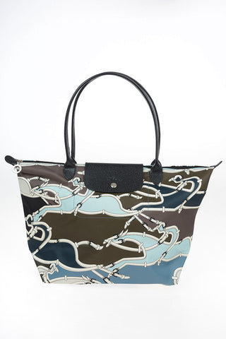 Printed Fabric Double Handle LE PLIAGE Bag
