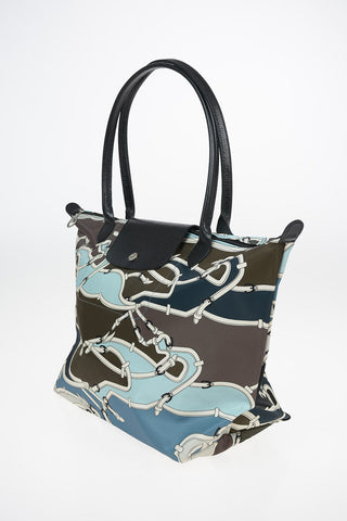 Printed Fabric Double Handle LE PLIAGE Bag