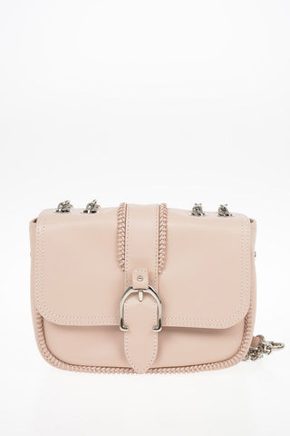 Leather Mini Saddle Bag With Removable Chain