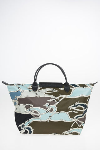 Printed Fabric Double Handle LE PLIAGE Bag 