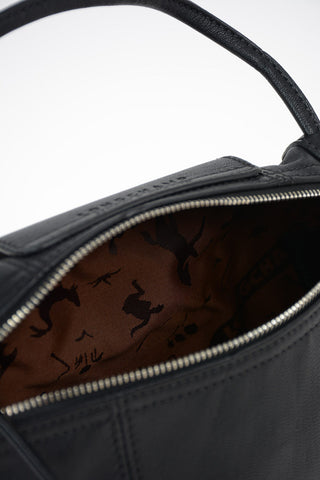 Leather Mini Bag with Shoulder Strap