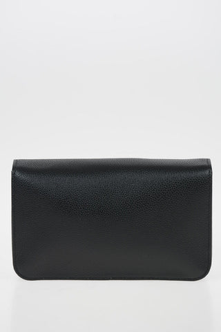 Leather Clutch with Removable Shoulder Chain