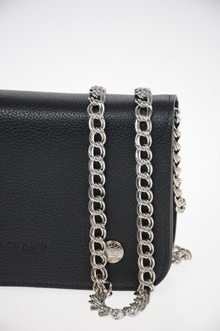Leather Clutch with Removable Shoulder Chain