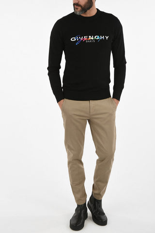Maglia Girocollo in Lana con Ricamo