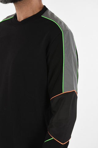 Crewneck Sweatshirt with Sleeve Details